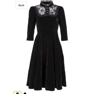 Rumies Vintage Goth Lace Velvet Dress Size 12